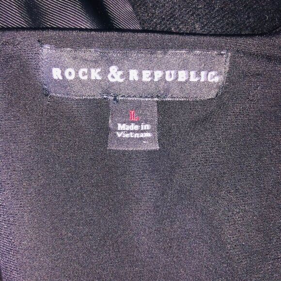 Vintage Y2K Rock and Republic Womens Dress Size L Black Studded Sleeveless Scoop - Picture 8 of 8